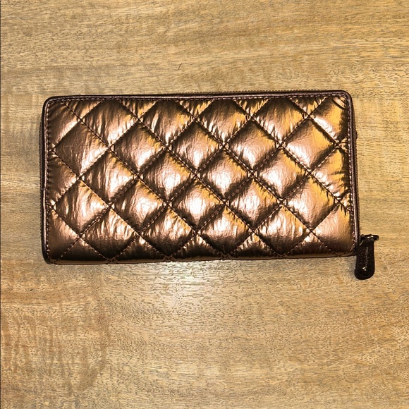 MZ Wallace Metallic Lacquer Crosby Long Wallet - Copper - Picture 3 of 14